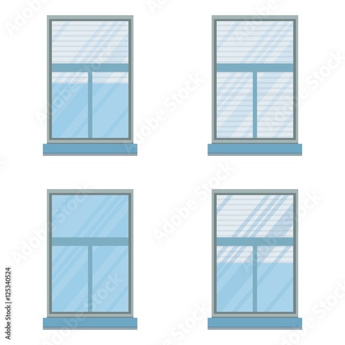set of windows