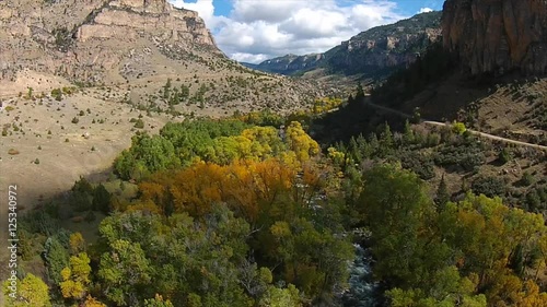 Tensleep Creek Wyoming Landscape Fall Colors