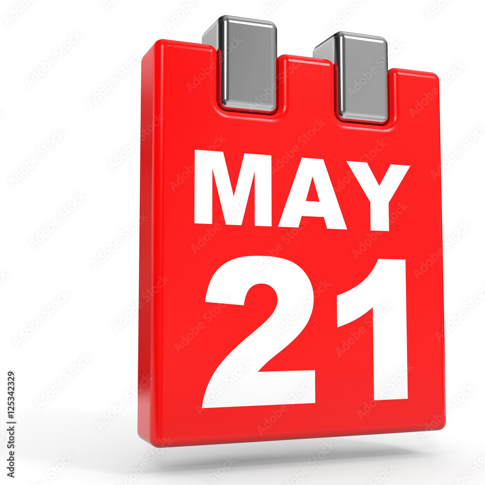May 21. Calendar on white background. May 21. Calendar on white background.