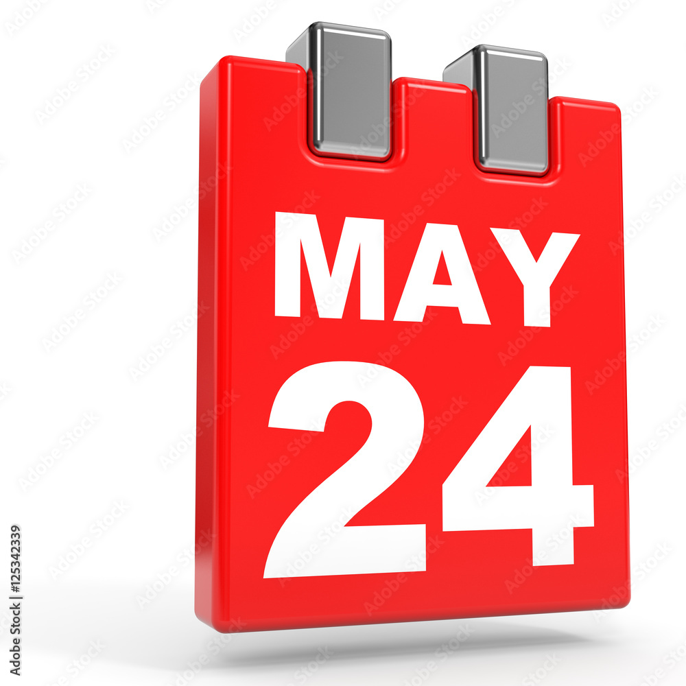 May 24. Calendar on white background. Stock Illustration | Adobe Stock