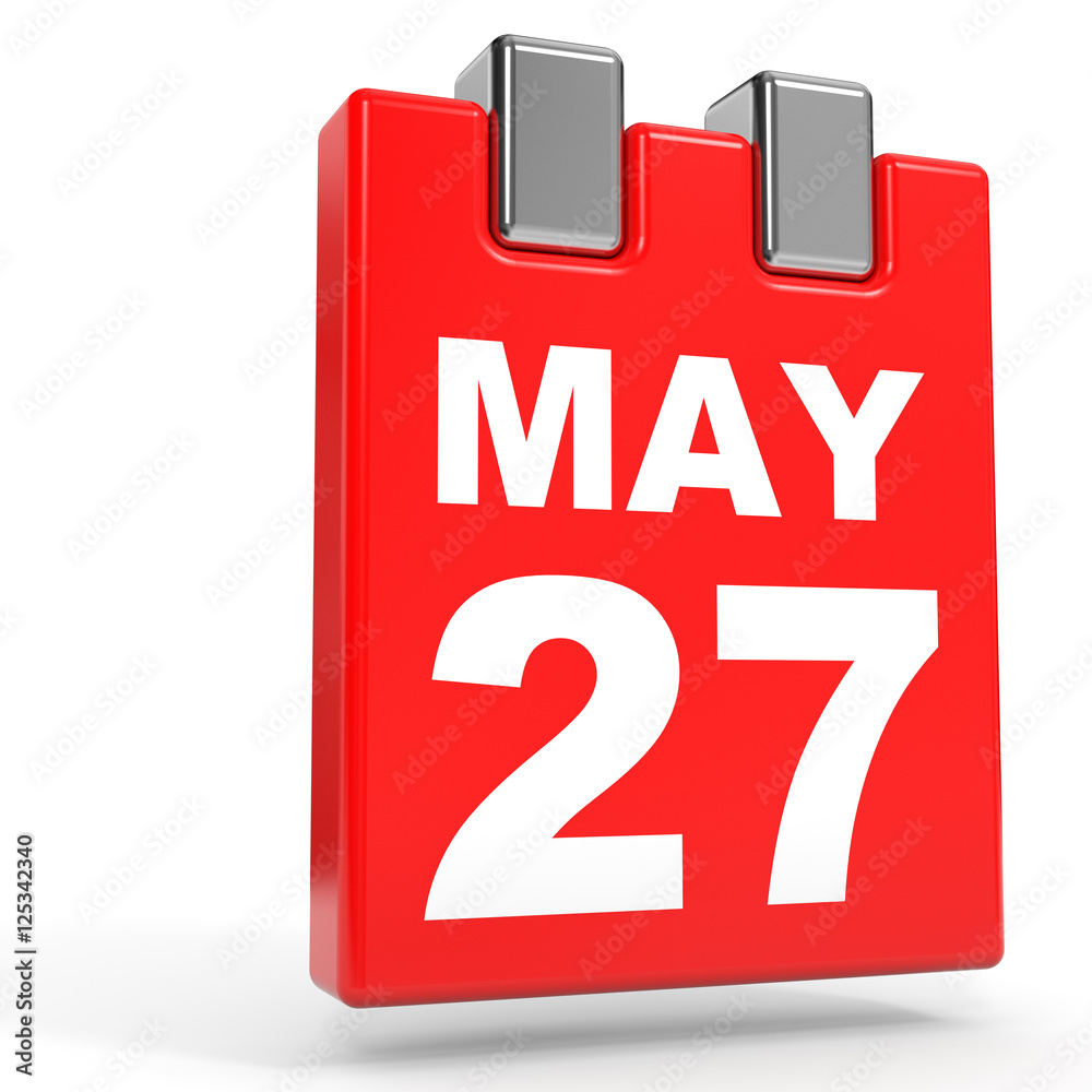 May 27. Calendar on white background. May 27. Calendar on white background.