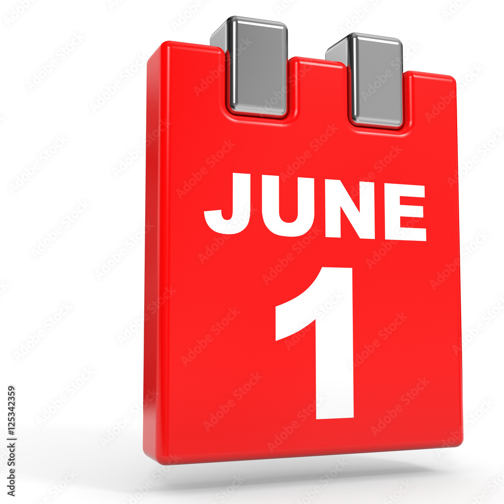June 1. Calendar on white background. June 1. Calendar on white background.