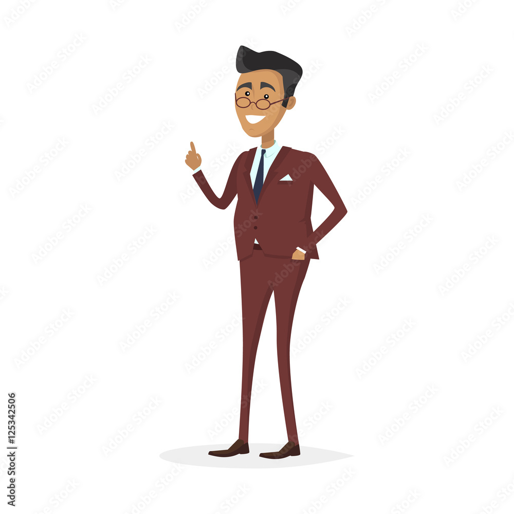 Man Character in Business Suit Illustration