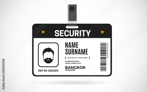 Security id card set vector design illustration