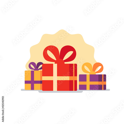 Gift box icon, special present idea