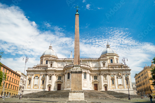 Piazza dell' Esquilino and Basilica di Santa Maria Maggiore in Rome, Italy