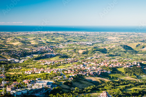 Adriatic Sea view and San Marino landscape © andrii_lutsyk
