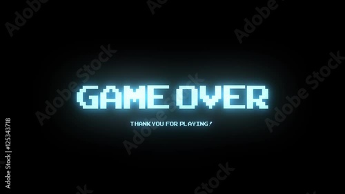 GAME OVER RETRO ARCADE TEXT GLITCH