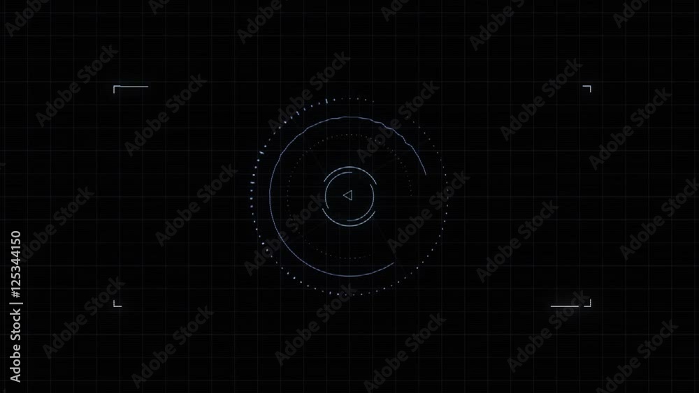 HUD Heads Up Display futuristic & digital overlay ROUNDED TARGET AND SCREEN FRAME