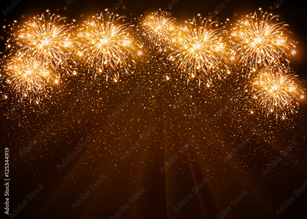 Fototapeta premium Happy New Year celebration template easy all editable