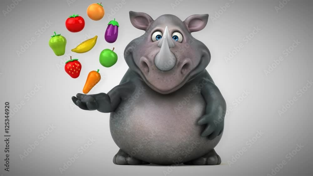 Fun rhino - 3D Animation Fun rhino - 3D Animation