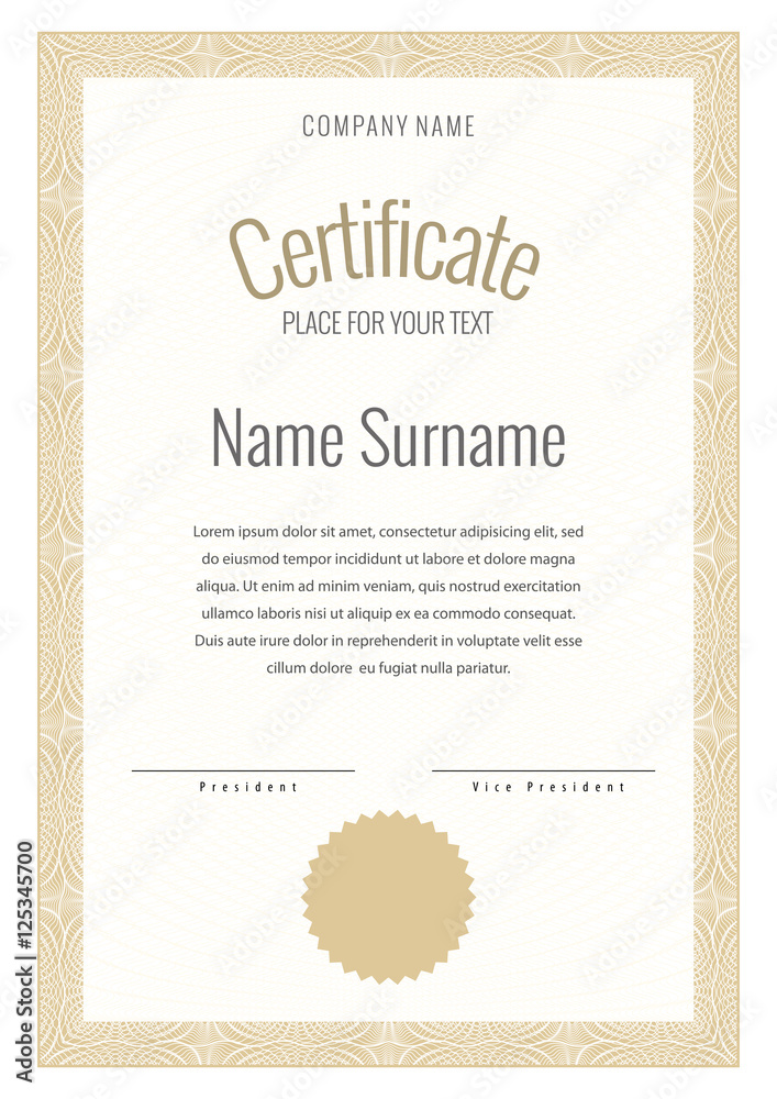Certificate and diploma template.
