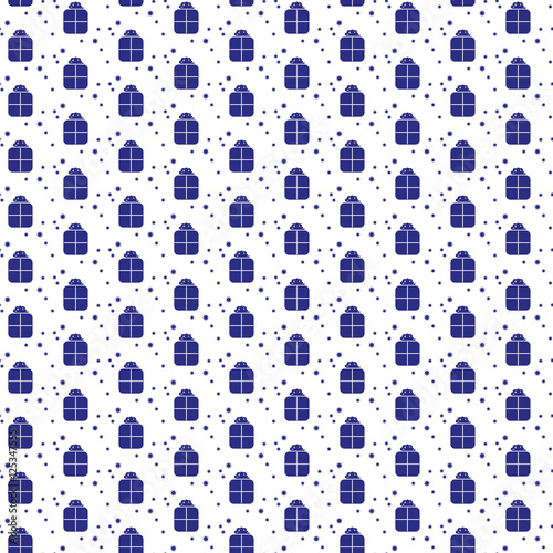 blue christmas presents seamless pattern