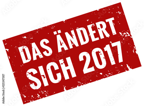 Das ändert sich 2017 Stempel rot