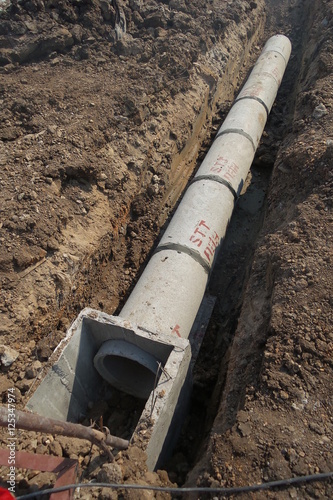 Wallpaper Mural Underground pipes in construction Torontodigital.ca