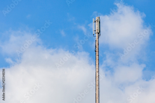 Close up Cellular transmitter, dipole antenna for telecommunicat