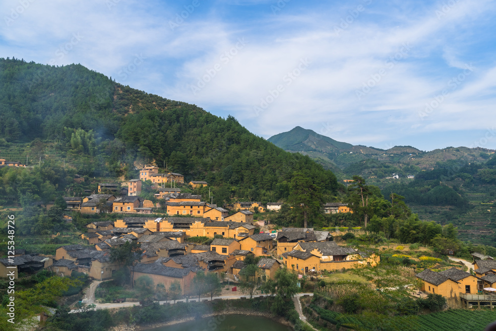 farmhouses in ancient village in China.
