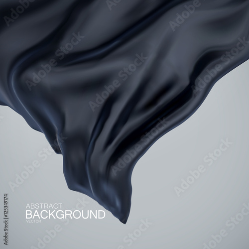 Black silk fabric.