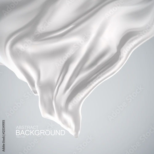 White silk fabric.