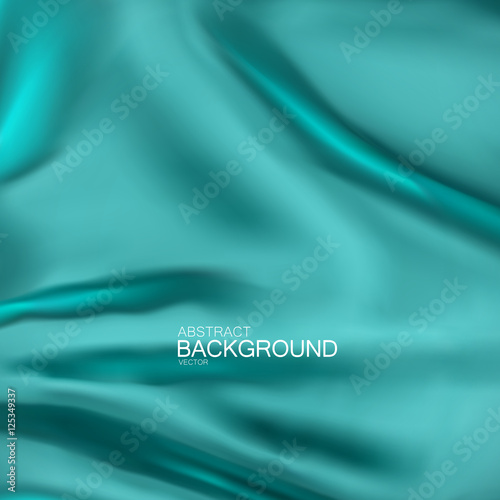 Turquoise silk fabric.