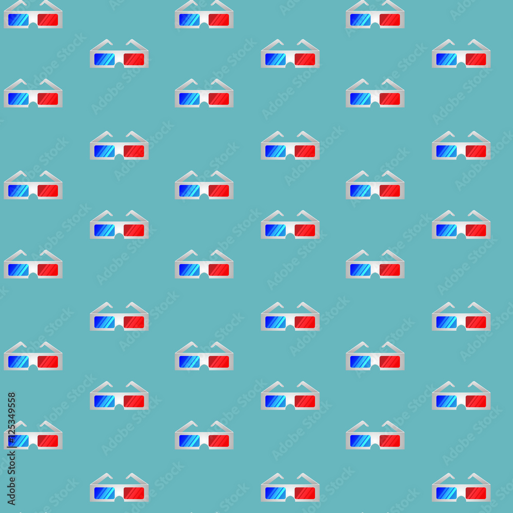 Film industry pattern. Glasses for film Film industry pattern. Glasses for film