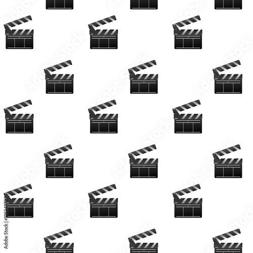 Film seamless pattern. Slapstick and clapper