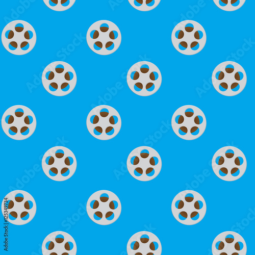 Spool reel filmstrip seamless pattern
