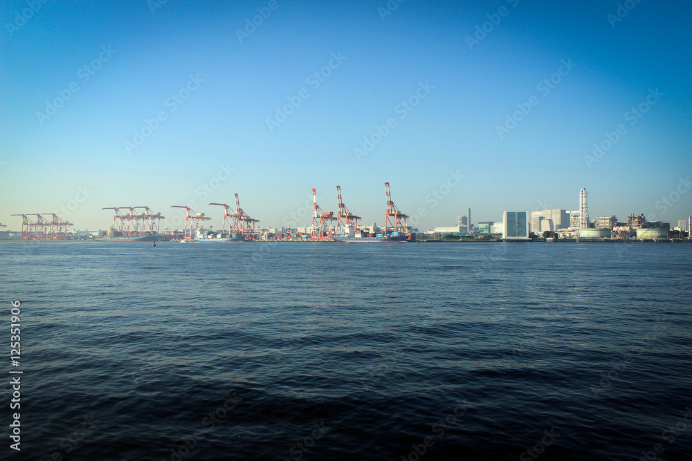 Cranes in Tokyo Port, Japan