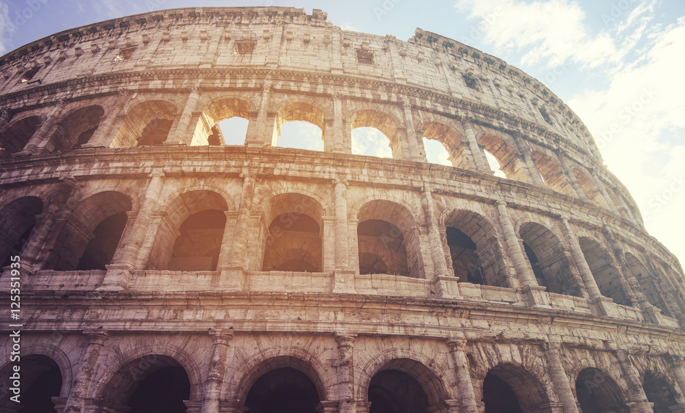 Colosseum in warm tones