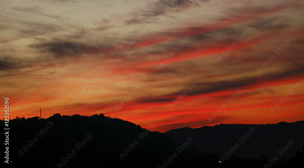 sunset in southern Italy sunset in southern Italy