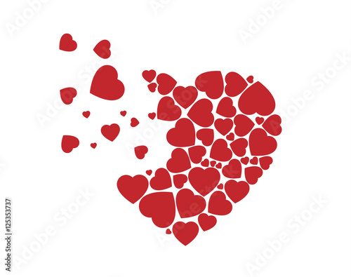 Herz / Hintergrund / Valentinstag / Vektor
