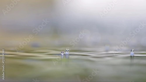 水面を流れる水滴