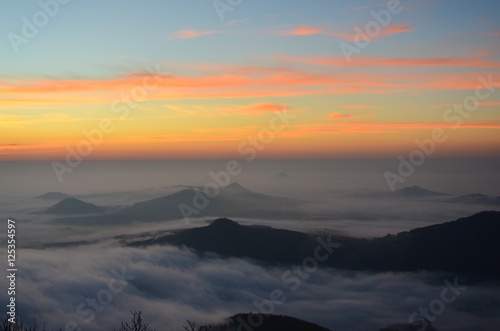 Sunrise on Milesovka - Czech Republic photo