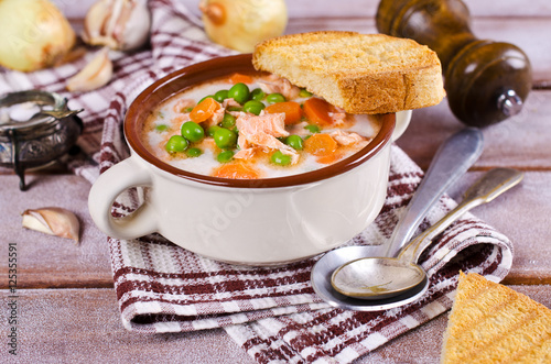 Fish soup with vegetables