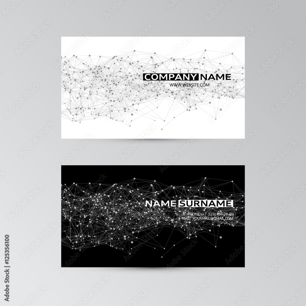 Vector template of business card.