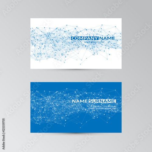 Vector template of business card.