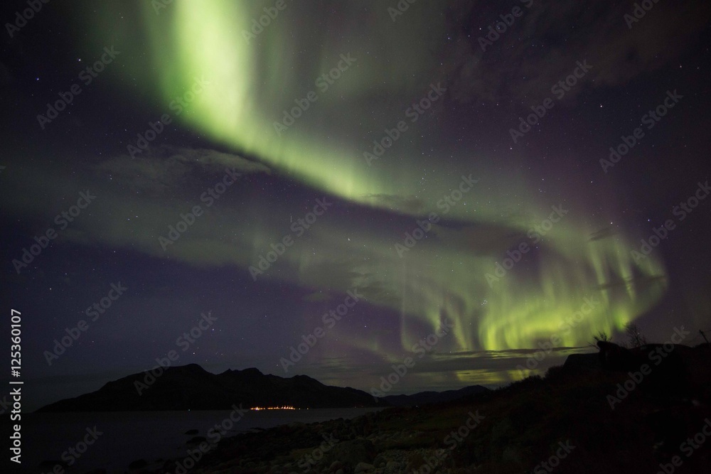 Aurora storm over Tromvik