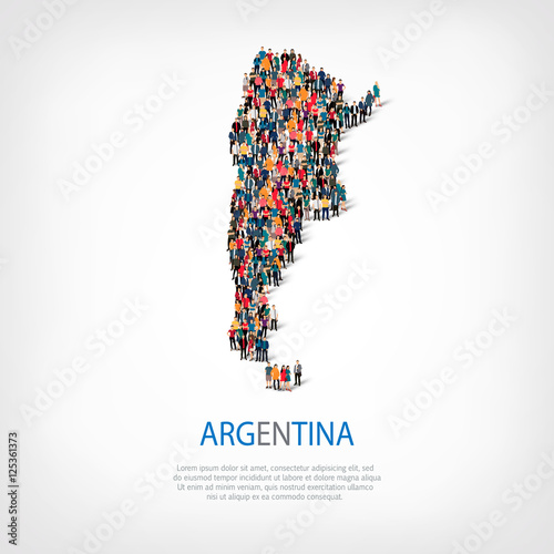 people map country argentina vector