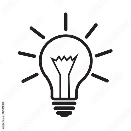 Light bulb icon illustration design
