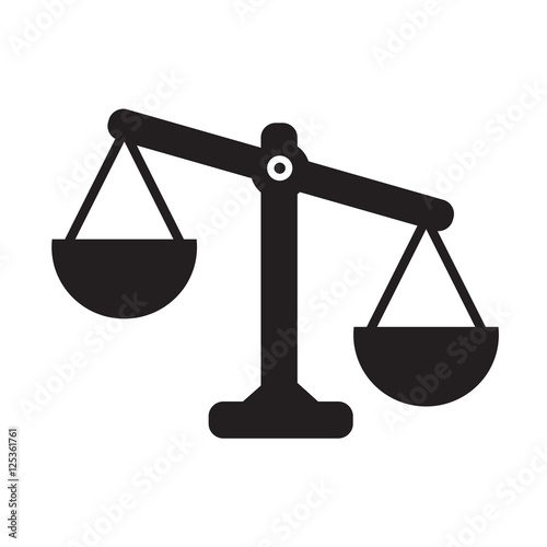 Balance sign Scale icon illustration design