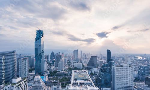 Cityscape Bangkok modern office buildings, condominium in Bangko