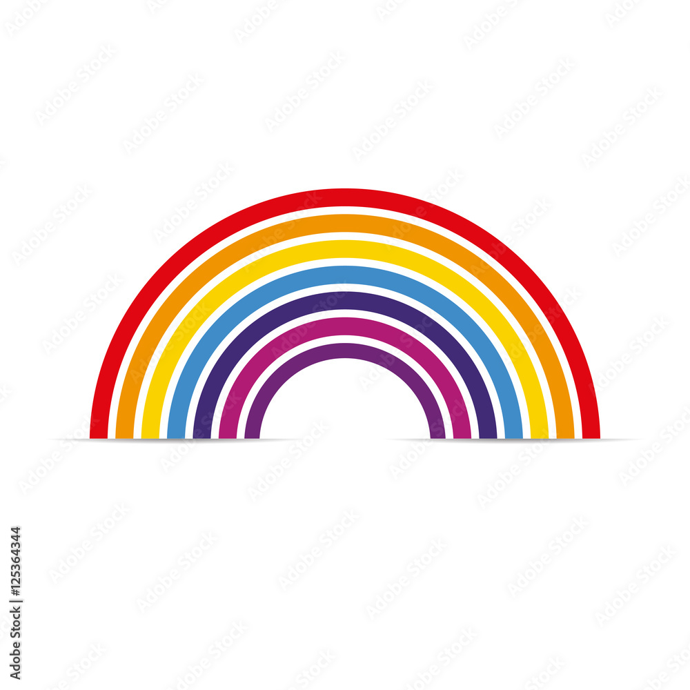 Rainbow icon flat vector Rainbow icon flat vector
