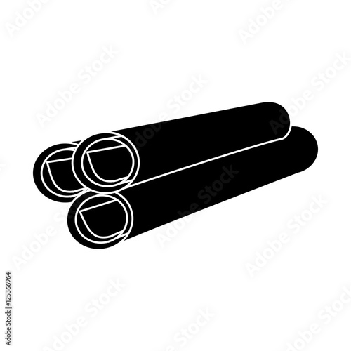 black silhouette three architecture plans vector illustration