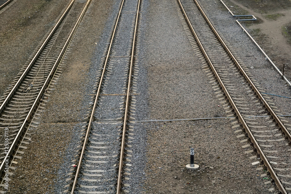 Railway Track at Train Station