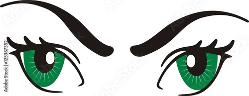 Green eyes design