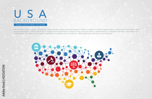 USA dotted vector background