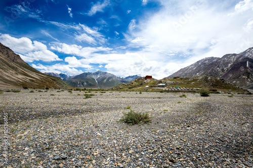 Camp on the way to Rangdum, north of India photo