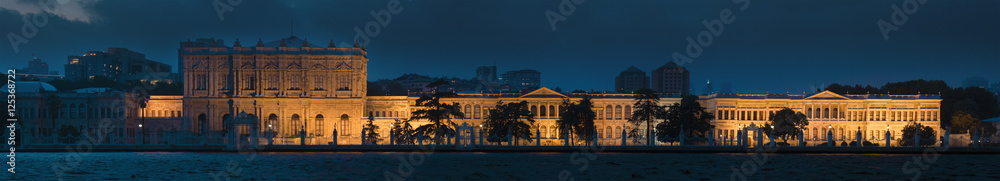 Dolmabahce Palace in Istanbul at night
