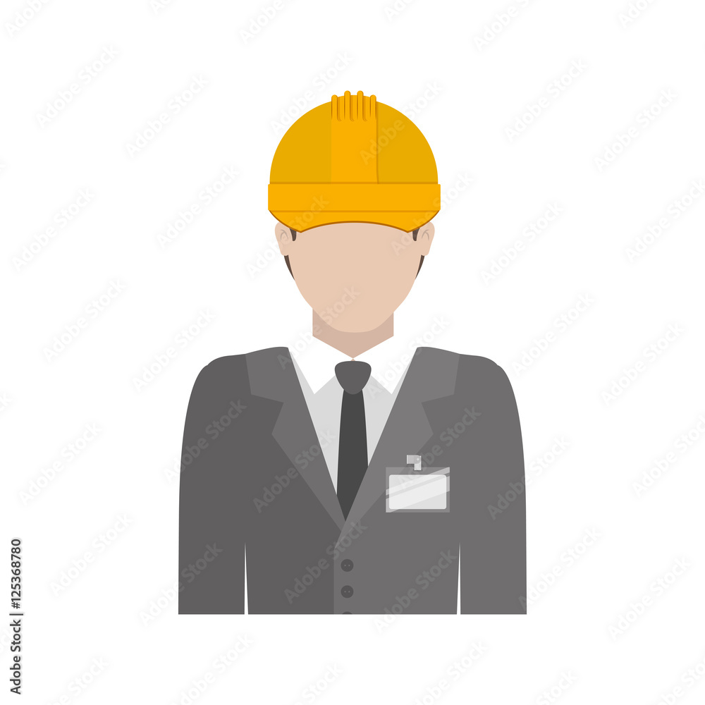 engineer with formal suit and helmet vector illustration engineer with formal suit and helmet vector illustration