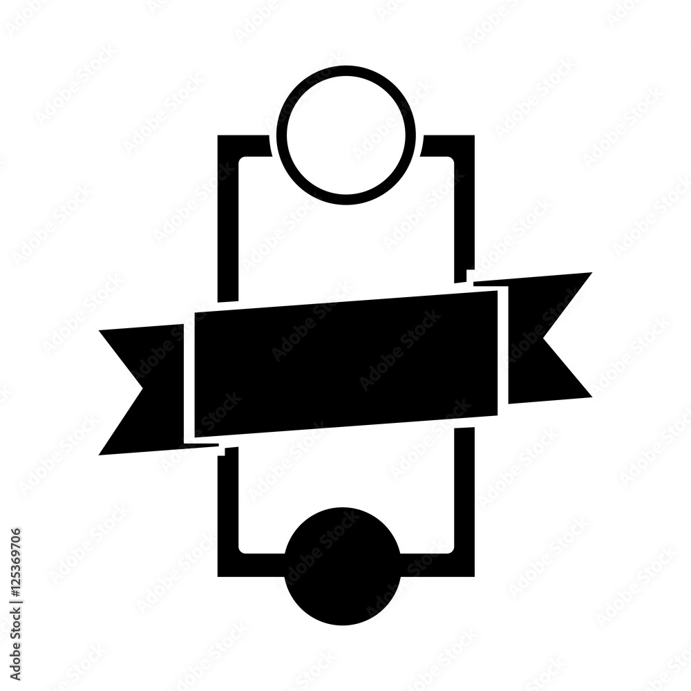 monochrome silhouette emblem heraldic with rectangle shape vector illustration monochrome silhouette emblem heraldic with rectangle shape vector illustration